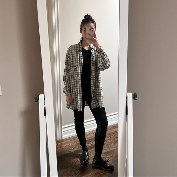 Gordie Howe oversized plaid mens shirt - Picture 1 of 11